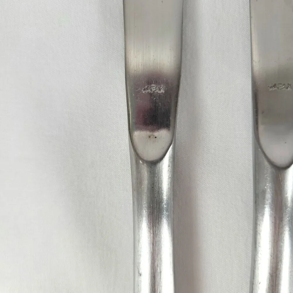 Kingston KGS2 Stainless Flatware Japan Black Handle MCM Minimalist 8-Piece Set